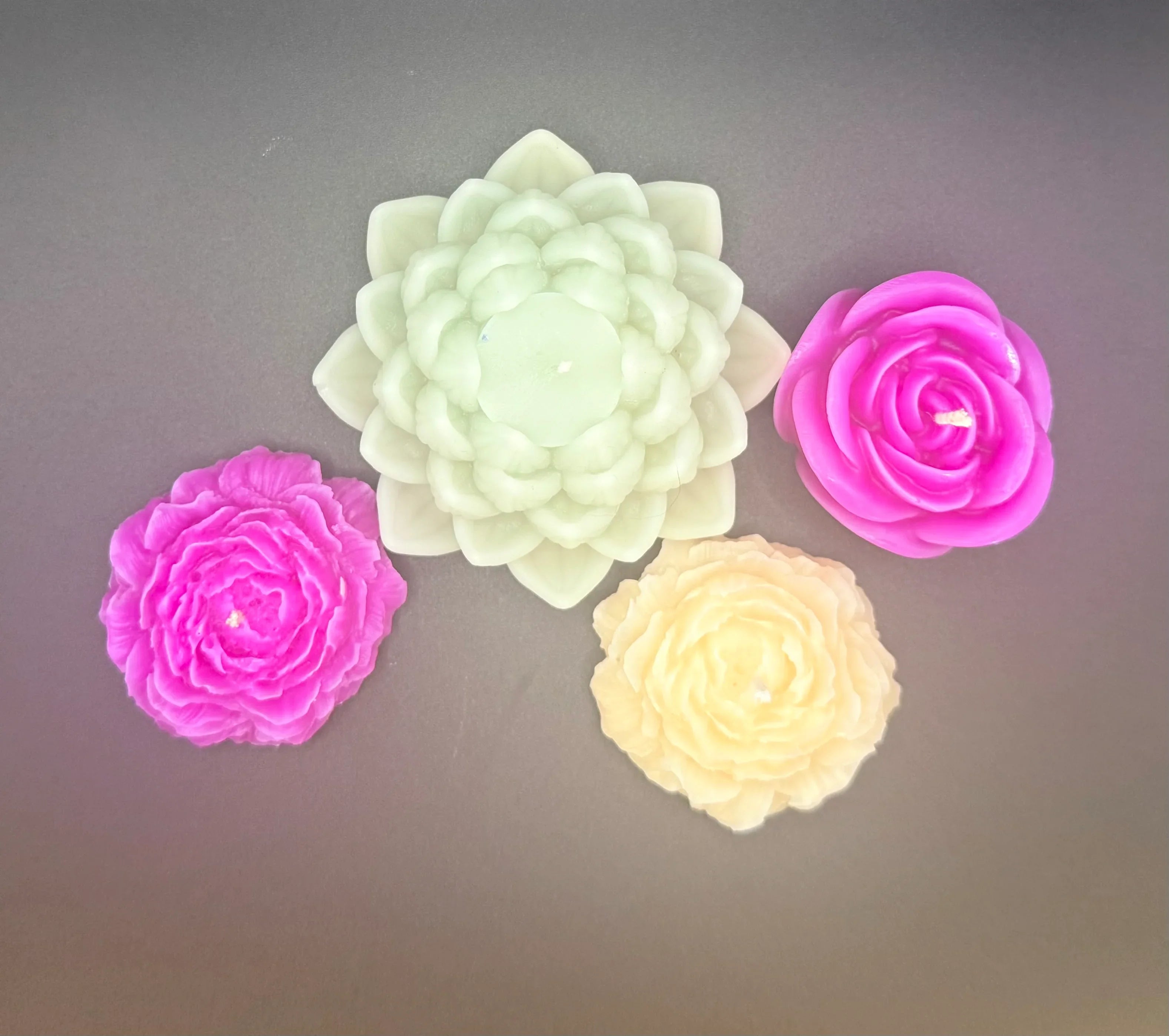 Lotus Shaped Molded Candles For Home Decor Relaxation Spa Ambiance Gift Set Ideal For Weddings And Special Occasions