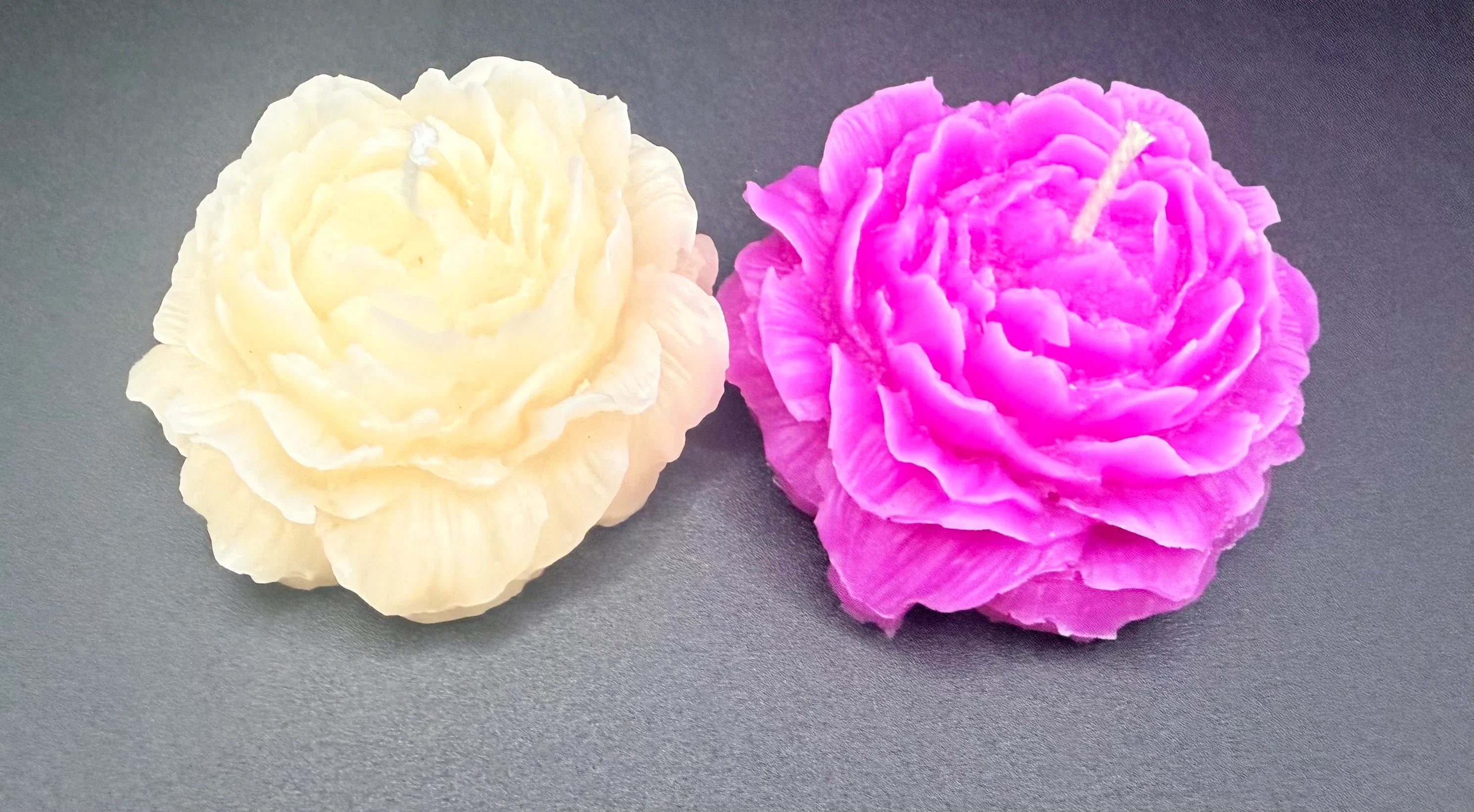 Handcrafted Peony Flower Candle Artisanal Home Decor Gift Ideal For Living Room Ambience
