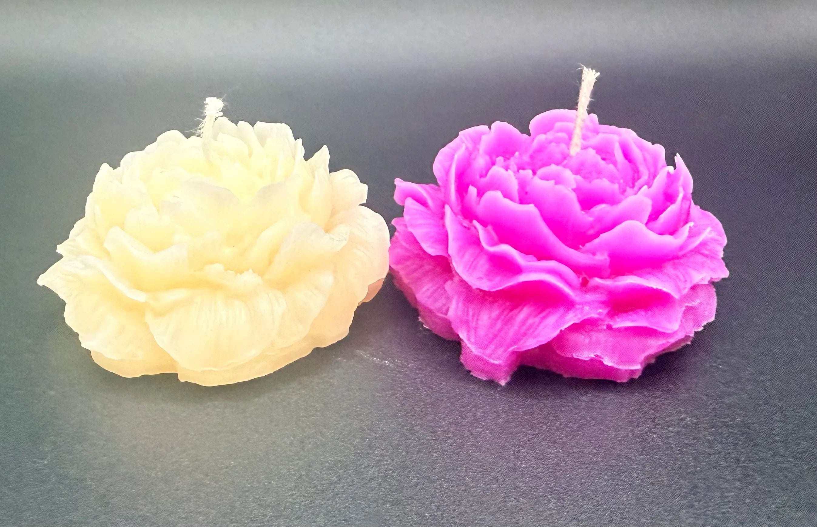 Handcrafted Peony Flower Candle Artisanal Home Decor Gift Ideal For Living Room Ambience