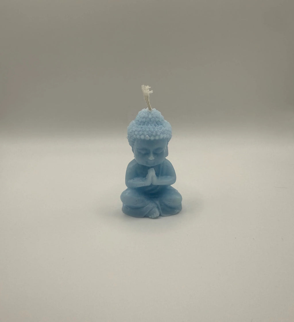 Blessed Buddha Prayer or Meditation Molded Candle for Serenity Home Decor Spiritual Gift